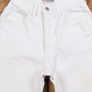 Very Rare Vintage 90’s GUESS Women's High Rise White Jeans perfect fit